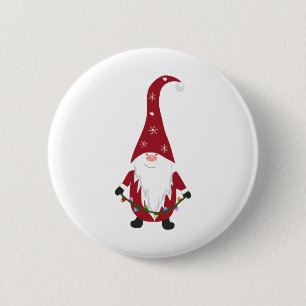 Badge Rond 5 Cm Red gnome