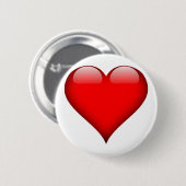 Badge Rond 5 Cm Red Heart Love (Devant & derrière)