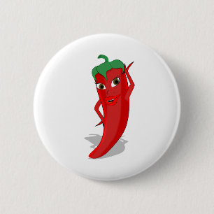 Badge Rond 5 Cm Red Hot Pepper Diva