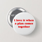 Badge Rond 5 Cm Red I Love It Button (Devant & derrière)