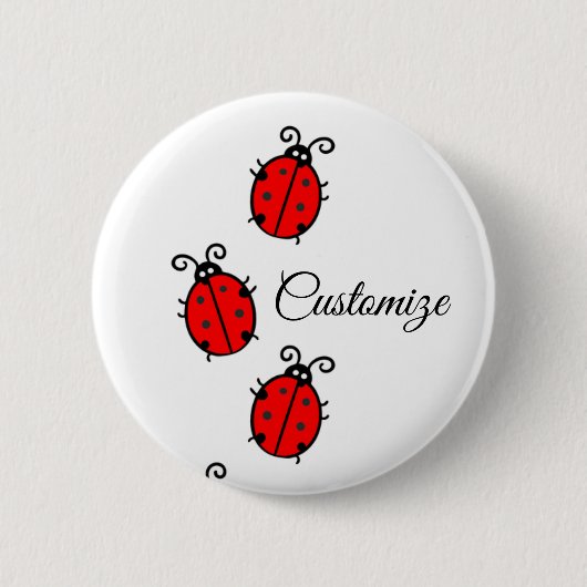 Badge Rond 5 Cm Red Ladybugs Crawling Thunder_Cove (Devant)