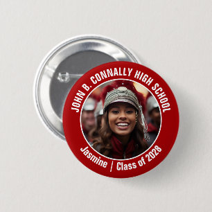Badge Rond 5 Cm Red Marching Band Photo High School Brag