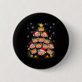 Badge Rond 5 Cm Red Panda Christmas Tree Funny Animal (Devant)
