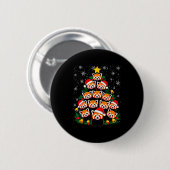 Badge Rond 5 Cm Red Panda Christmas Tree Funny Animal (Devant & derrière)