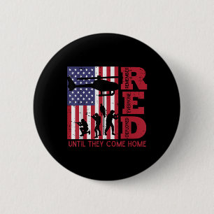 Badge Rond 5 Cm Red Rappelez-vous tous déployé Drapeau Hélicoptère