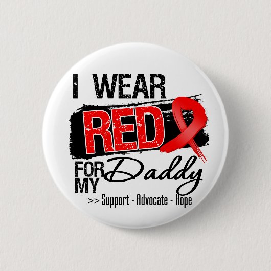 Badge Rond 5 Cm Red Ribbon Sensibilisation - Papa (Devant)
