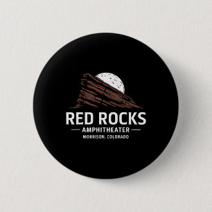 Badge Rond 5 Cm Red Rocks Amphitheatre Morrison Colorado Randonnée