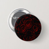 Badge Rond 5 Cm Red Roses Arrière - plan noir (Devant & derrière)