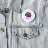 Badge Rond 5 Cm Red White And Blueberries Christian Patriotic (En situation)