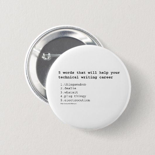 Badge Rond 5 Cm Rédacteur technique (Devant & derrière)