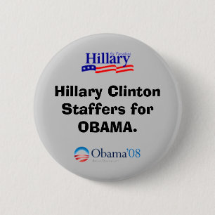 Badge Rond 5 Cm Rédacteurs de Clinton pour le bouton d'Obama