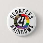 Badge Rond 5 Cm Rednecks 4 Rainbows (Devant)