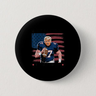 Badge Rond 5 Cm Redonner sa grandeur au football américain Trump D