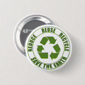 Badge Rond 5 Cm Réduire la réutilisation du recyclage (Devant & derrière)