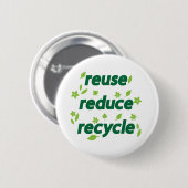 Badge Rond 5 Cm Réduire la réutilisation du recyclage (Devant & derrière)