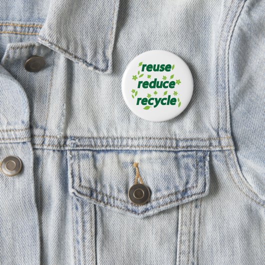 Badge Rond 5 Cm Réduire la réutilisation du recyclage (En situation)