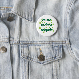 Badge Rond 5 Cm Réduire la réutilisation du recyclage