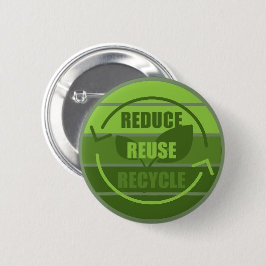 Badge Rond 5 Cm Réduire la réutilisation du recyclage (Devant & derrière)