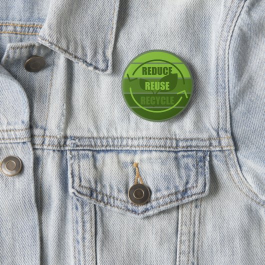 Badge Rond 5 Cm Réduire la réutilisation du recyclage (En situation)