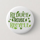 Badge Rond 5 Cm Réduire la réutilisation du recyclage (Devant)