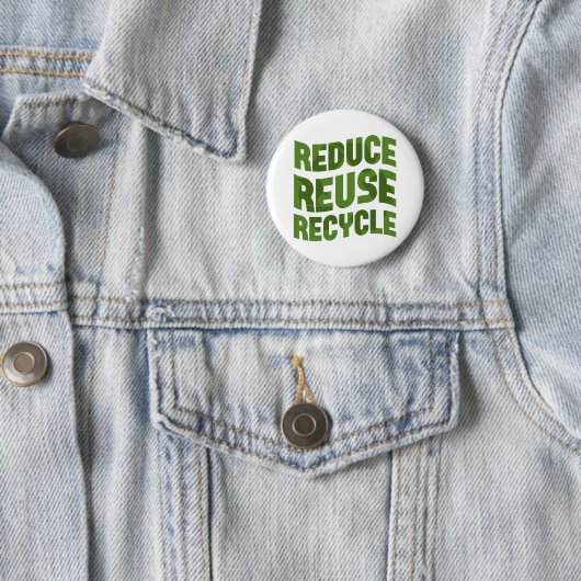 Badge Rond 5 Cm Réduire la réutilisation du recyclage (En situation)