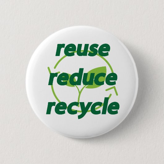 Badge Rond 5 Cm Réduire la réutilisation du recyclage (Devant)