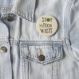 Badge Rond 5 Cm Réduire les déchets alimentaires