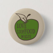 Badge Rond 5 Cm Réduire les déchets alimentaires (Devant)