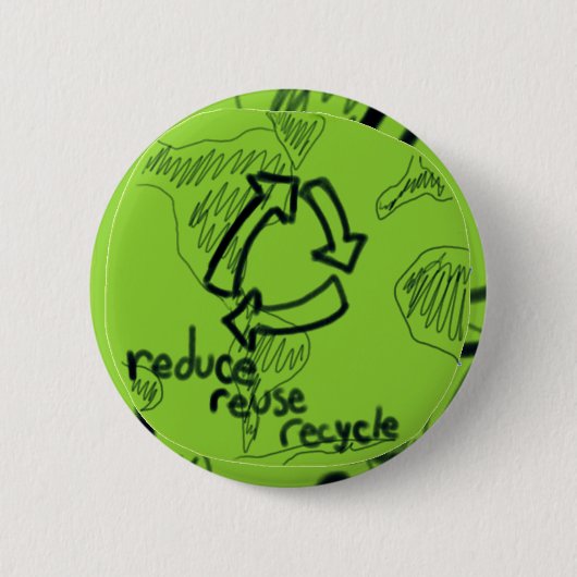 Badge Rond 5 Cm Réduisez la réutilisation réutilisent (Devant)