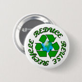 Badge Rond 5 Cm Réduisez la réutilisation réutilisent (Devant & derrière)