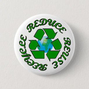 Badge Rond 5 Cm Réduisez la réutilisation réutilisent
