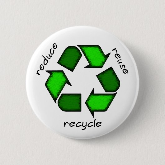 Badge Rond 5 Cm Réduisez - réutilisation - réutilisent le bouton (Devant)
