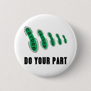 Badge Rond 5 Cm Réduisez votre empreinte de pas de carbone