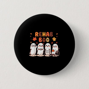 Badge Rond 5 Cm Rééducation Boo Halloween Amusement Fantôme Thérap