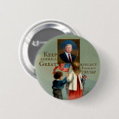 Badge Rond 5 Cm Réélire le président Trump (Devant & derrière)