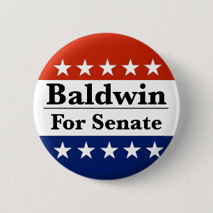 Badge Rond 5 Cm Réélire Tammy Baldwin au Sénat américain 2024