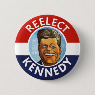 BADGE ROND 5 CM RÉÉLISEZ JFK JACK KENNEDY