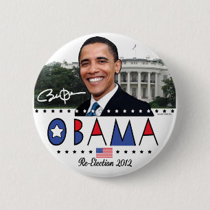 Badge Rond 5 Cm Réélisez la vitesse du Président Obama Election