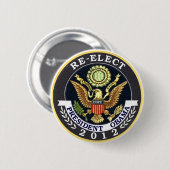 Badge Rond 5 Cm Réélisez Obama (Devant & derrière)