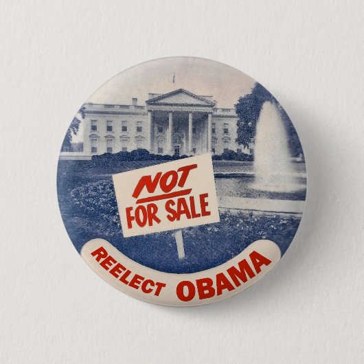 Badge Rond 5 Cm Réélisez Obama (Devant)