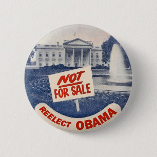 Badge Rond 5 Cm Réélisez Obama