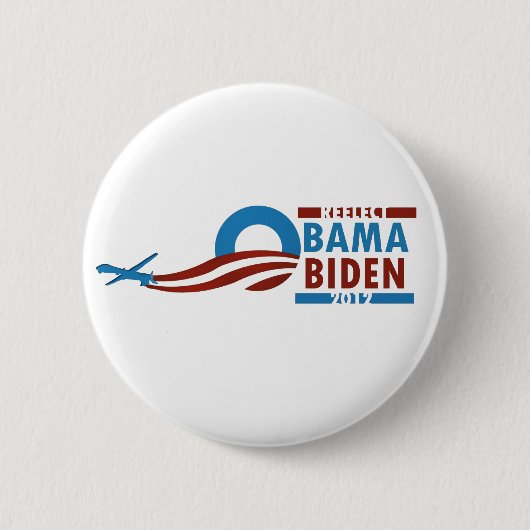 Badge Rond 5 Cm Réélisez Obama Biden 2012 (Devant)