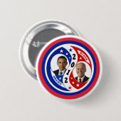Badge Rond 5 Cm Réélisez Obama Biden 2012 (Devant & derrière)
