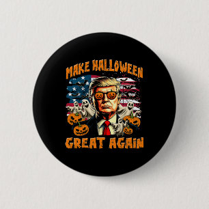Badge Rond 5 Cm Refaire Halloween Great Again Donald Trump Saison