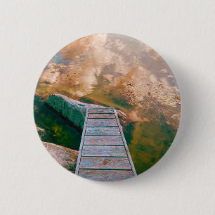 Badge Rond 5 Cm Reflets dans l'archipel suédois