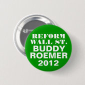 Badge Rond 5 Cm Réforme Wall Street de Roemer 2012 d'ami (Devant & derrière)