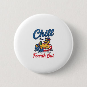 Badge Rond 5 Cm Refroidir le quatrième dessin de T-shirt de canard