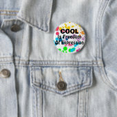 Badge Rond 5 Cm Refroidissez, êtes liberté d'expression (En situation)