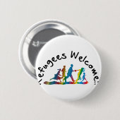 Badge Rond 5 Cm Refugees Welcome (Devant & derrière)