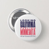 Badge Rond 5 Cm Regard Californie Feing Minnesota Button (Devant & derrière)